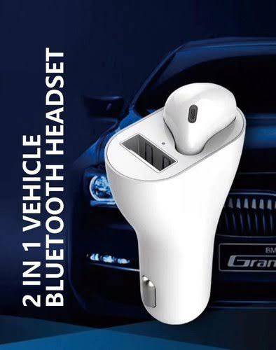 2in 1 Vehicle Bluetooth Headset