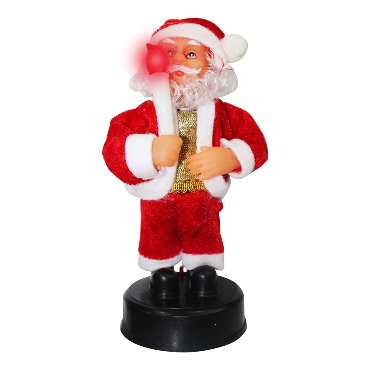 Moving Santa is a festive decoration featuring a Santa Claus figure that animates and often includes music. Designed for the Christmas season, it brings holiday cheer with lively movements like waving or dancing. This decoration is commonly used to enhance festive atmospheres in homes or public spaces, adding a joyful touch to holiday celebrations.