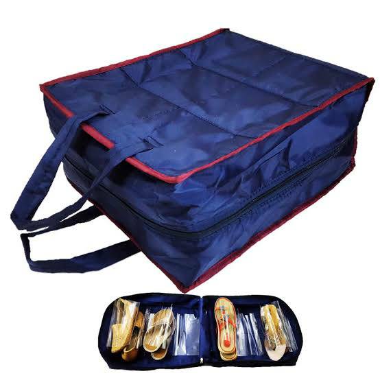 The Travel Shoe Bag (X0010) is a compact and convenient accessory designed to keep your shoes organized and protected during travel. Made from durable materials, this bag offers a secure and separate compartment for your shoes, preventing them from coming into contact with other items in your luggage. The bag features a zippered closure for easy access and a handle for convenient carrying. With its practical design, the Travel Shoe Bag (X0010) is an essential travel companion for keeping your shoes clean and contained while on the go.
