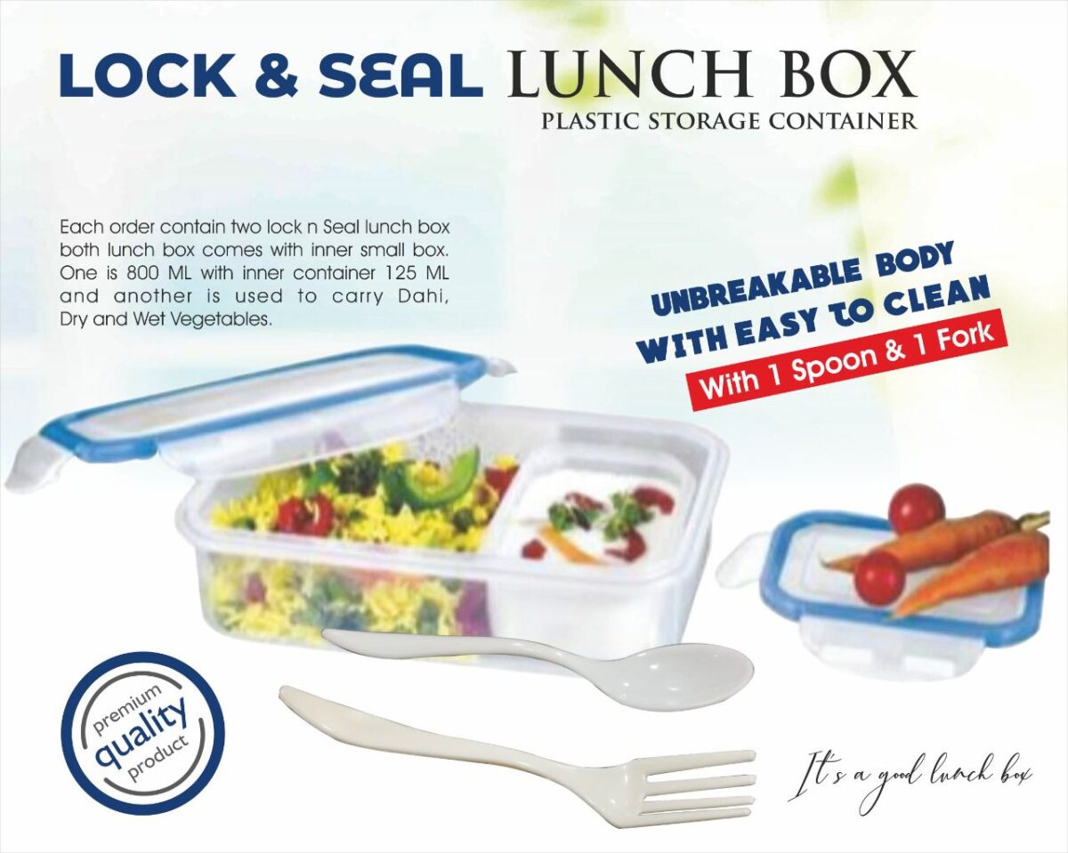 Material: Look for lunch boxes made from high-quality, durable, and food-grade materials. Common materials include BPA-free plastics, silicone, and glass. Sealing Mechanism: Opt for a lunch box with a secure and effective sealing mechanism. This may include silicone gaskets, locking clips, or snap-on lids to prevent leaks. Compartments: Some lunch boxes come with multiple compartments, allowing you to separate different types of food. This is not only convenient but also helps prevent flavors from mingling. Microwave and Dishwasher Safe: Check if the lunch box is microwave-safe and dishwasher-safe for easy reheating and cleaning. Size and Capacity: Consider the size of the lunch box based on your portion needs. Some lunch boxes come in different sizes or with adjustable compartments. Durability: Ensure that the lunch box is durable and can withstand the rigors of daily use. A sturdy construction is essential for long-term use. Brand and Reviews: Consider reputable brands with positive customer reviews. Reading reviews can provide insights into the durability, leak-proof performance, and overall satisfaction of other users. Design and Aesthetics: If aesthetics matter to you, look for a lunch box with a design that you find appealing. Some transparent lunch boxes may have colorful lids, sleek designs, or innovative features. Portability: Check for features that enhance portability, such as a carry handle, compact design, or the ability to stack multiple containers together. Temperature Retention: If you want to keep your food hot or cold, consider a lunch box with insulating properties or one that comes with a separate thermal bag.