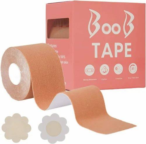 A "Tape for Breast" typically refers to adhesive tape designed for breast support or lift. This specialized tape is often used to provide a discreet and invisible solution for enhancing breast shape or securing garments that may require additional support. It is commonly used in fashion, especially with outfits that have open backs or low necklines. The tape is designed to be skin-friendly, providing a temporary and non-intrusive method for achieving a desired breast appearance without the need for a traditional bra. Users should follow application instructions carefully to ensure comfort and proper use.