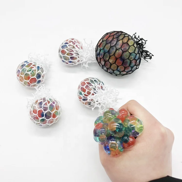 The Mesh Ball, Pack of 24pcs, is a set of stress-relief toys. Each mesh ball is typically a squeezable and stretchable item enclosed in a mesh net. These toys are designed to provide tactile stimulation and stress relief, allowing users to squeeze and manipulate the ball through the openings in the mesh. The pack of 24pcs offers a bulk option, suitable for distribution or use in various settings. Mesh Balls are commonly used as fidget toys and stress relievers, providing a simple and enjoyable way to reduce tension and engage in sensory play.