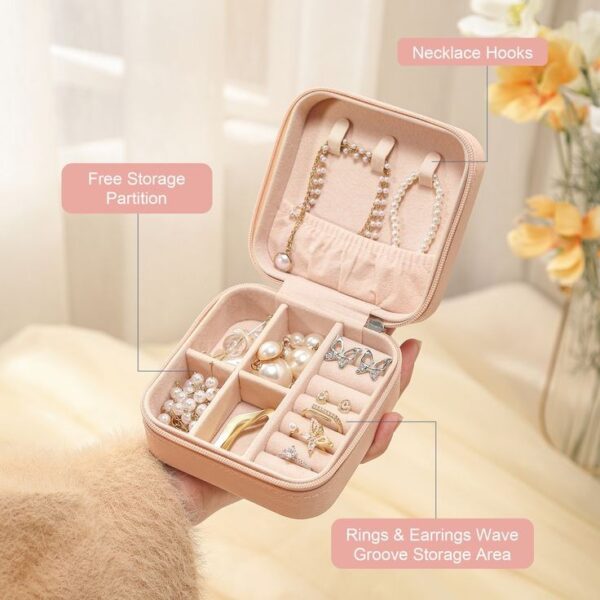 The Mini Jewelry Organizer is a compact and efficient storage solution for organizing small jewelry items. With a design tailored for limited space, it typically features multiple compartments or sections to neatly arrange and display rings, earrings, and other small accessories. This organizer is ideal for those who want a portable and space-saving option to keep their jewelry easily accessible and well-organized.