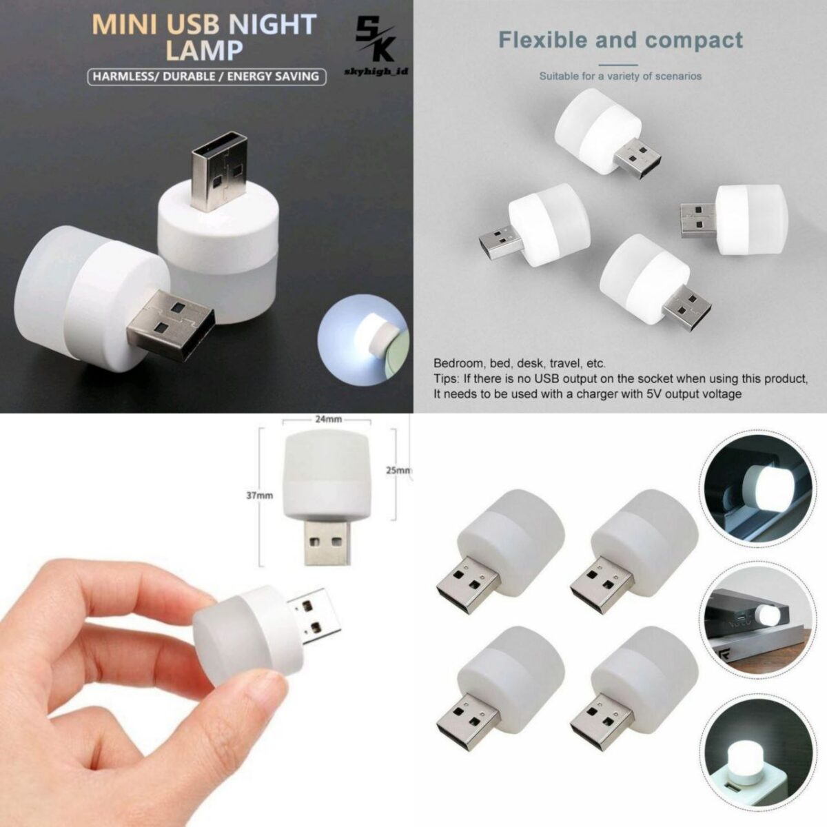 These mini USB bulbs are compact in size, making them easy to carry and perfect for on-the-go lighting. Ideal for camping trips, power outages, or any situation where you need a quick and portable light source.