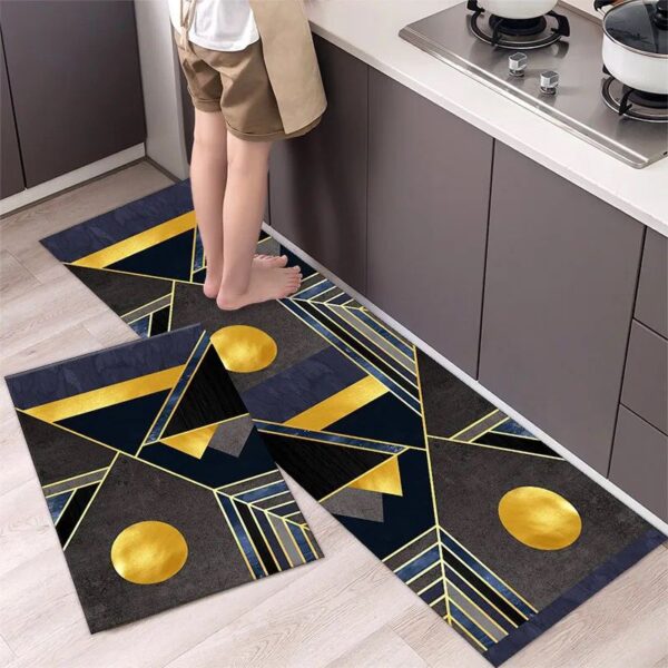 kitchen mat big" is a large-sized mat designed for use in the kitchen. It serves as a protective and comfortable surface for standing and working in the kitchen, helping to reduce fatigue and prevent spills or stains on the floor.