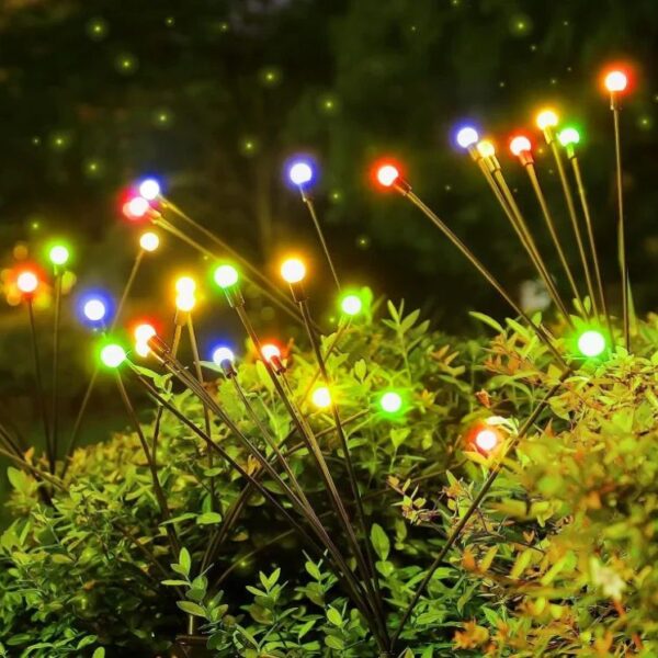 The "Solar Firefly 8 LED (RGB)" is a decorative outdoor lighting solution featuring 8 LED lights in the shape of fireflies. These lights are solar-powered and can change colors (RGB). They are perfect for adding a whimsical and colorful ambiance to your outdoor space while being energy-efficient and environmentally friendly.