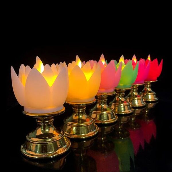 Lotus candles are a type of novelty candle designed to mimic the blooming of a lotus flower. These candles typically consist of multiple layers of petals that open up as the candle burns, creating a visually captivating and unique display. The petals are often crafted from thin, heat-resistant material, allowing them to unfold gracefully as the candle wax melts. Lotus candles are popular for special occasions, celebrations, or as decorative items, providing an aesthetically pleasing and symbolic touch to the candle-burning experience.