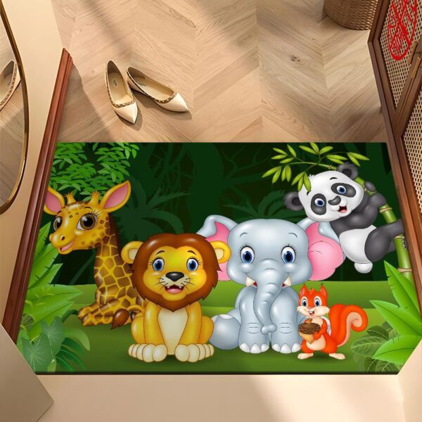 The 3D Jungle Door Mat is an imported mat that brings a vibrant and realistic jungle ambiance to your doorstep. Crafted with high-quality materials, this door mat features a three-dimensional design that depicts a lush jungle scene. The intricate detailing creates a visually appealing and immersive experience, making it a unique and stylish addition to your home entrance. Not only does it serve as a functional doormat by keeping dirt and debris at bay, but it also adds a touch of nature-inspired decor to welcome guests in an enchanting way. Upgrade your entryway with this eye-catching 3D Jungle Door Mat for a blend of functionality and aesthetic appeal.