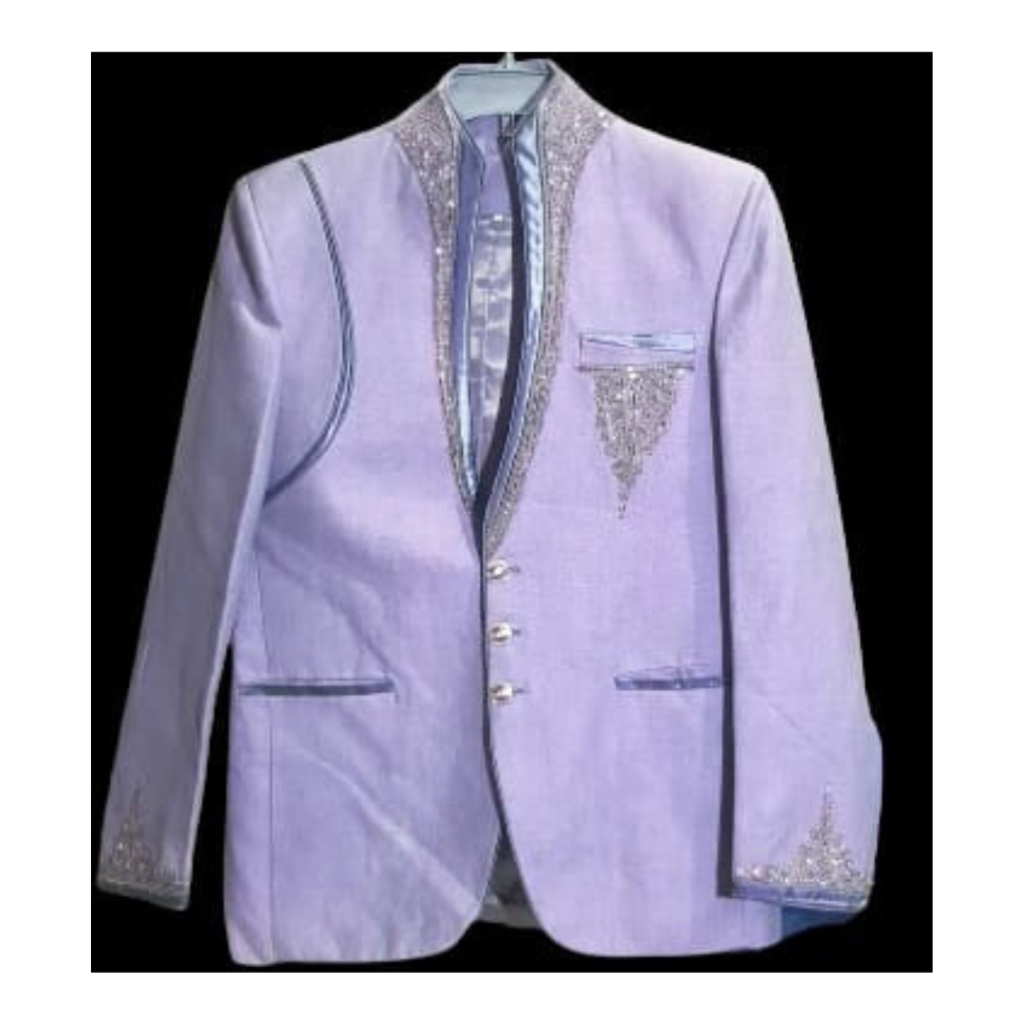 A Men's Slim Fit Single-Breasted Designer Blazer is a stylish and well-tailored outer garment for men. This blazer is designed to have a slim fit, which means it is more form-fitting and modern in its silhouette. The single-breasted design indicates that it has a front closure with one column of buttons