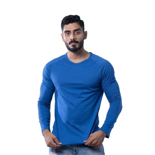 The Men's Round Neck Full Sleeve T-Shirt is a versatile and comfortable wardrobe essential for men. This classic garment features a round neckline and long sleeves, providing coverage for cooler weather. Made from high-quality materials, it offers a soft and comfortable fit, making it suitable for various occasions. The full sleeves add a touch of style and make it suitable for both casual and semi-formal settings. This T-shirt is a timeless and practical addition to any man's collection, offering a blend of comfort and fashion.