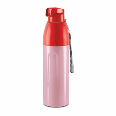 Color: Light Red; Material: Plastic; Package Content: 1 - Piece Kool Convex Water Bottle  PU Insulated bottle that regulates temperature and keeps the drink cold. It has a leak-proof design and stylish shape which makes it easy to carry. It can withstand for daily use with ease. No matter where you go, you will never have to worry about carrying your water in a safe and secure manner again. It is leakproof, BPA Free, Food Grade. Its slender figure can fit easily in a bag or be carried around with the strap provided. This bottle makes it perfect for carrying with you on any day-trip or anywhere you go. It can be used at home, gym, work-related function, birthday party, school, office, hiking, treking, travelling. This bottle is easy to clean and maintain, use a mild detergent or dish wash liquid and clean on the inside with a bottle brush.