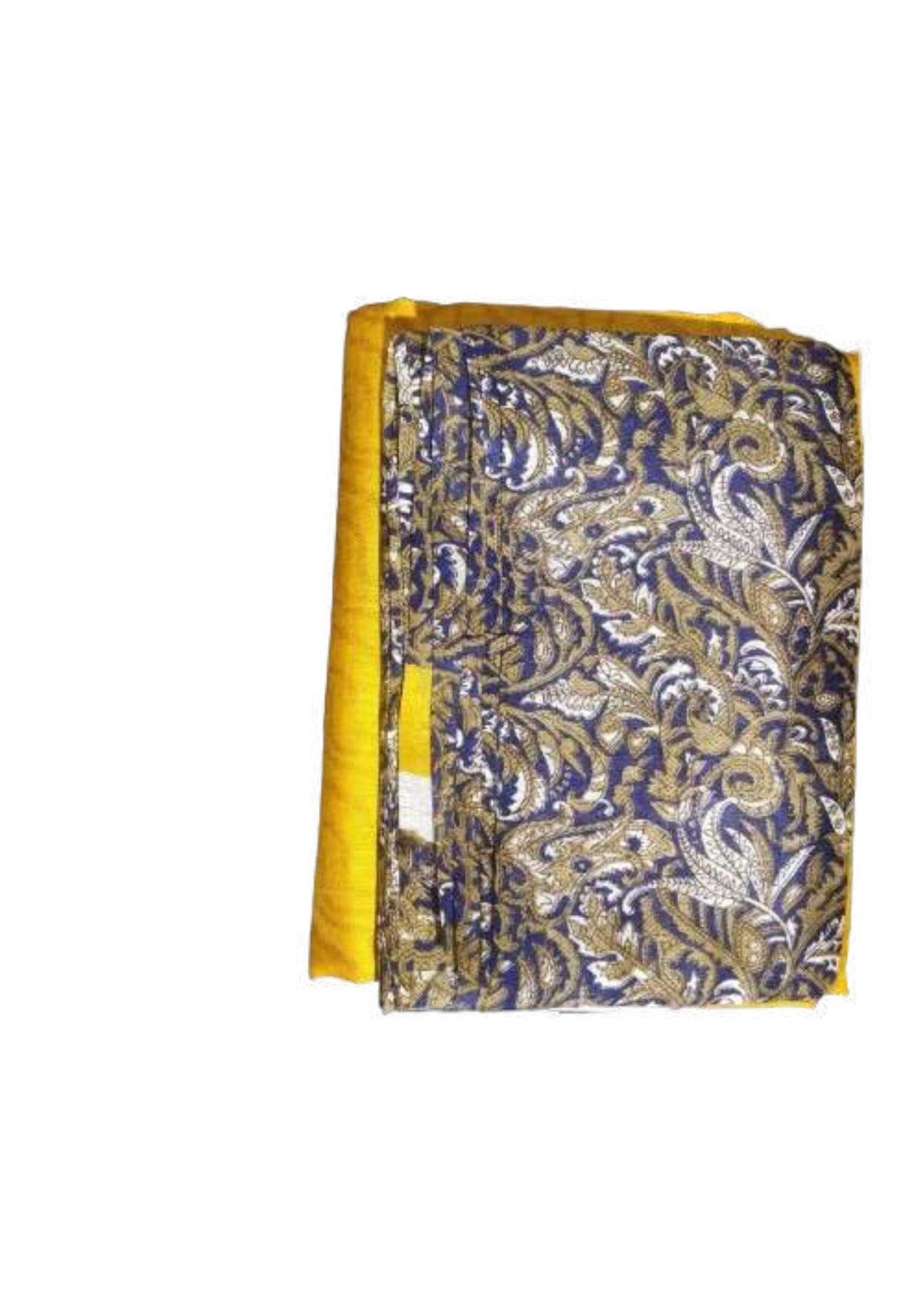 yellow saree with printed border for women