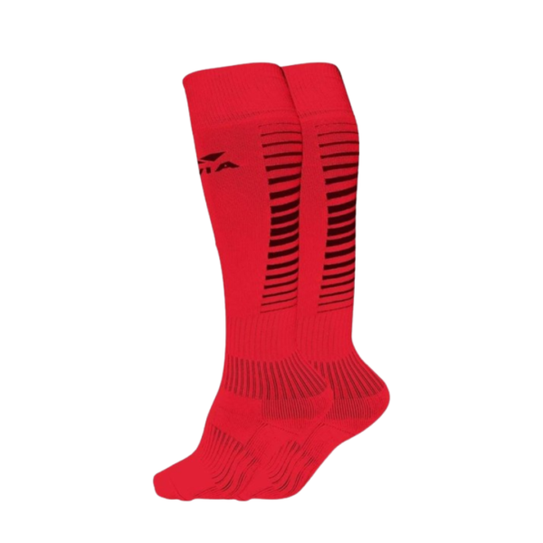 Nivia Encounter Soccer Socks in the vibrant color red are a perfect choice for football enthusiasts. Crafted to provide optimal comfort and support, these socks are available in a size suitable for those with larger feet. The high-quality fabric ensures durability and breathability, allowing you to focus on your game without discomfort. The bold red hue adds a touch of style to your soccer attire, making a statement on the field. Elevate your football experience with Nivia Encounter Soccer Socks, specially designed for performance and flair