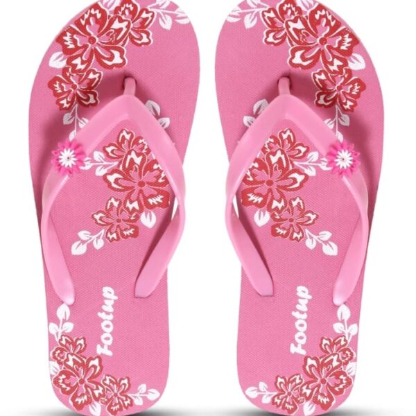 Footup Women's Pink Comfortable Stylish Slippers